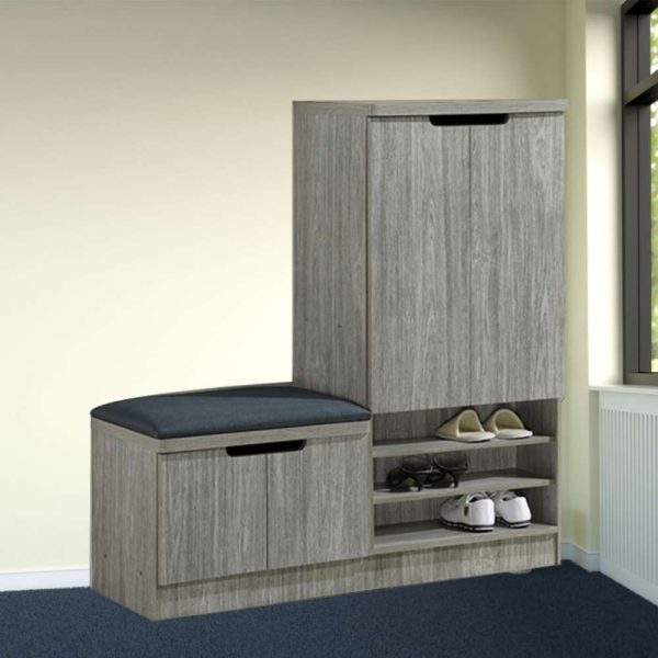 Seating Bench with 2 Door Shoe Rack