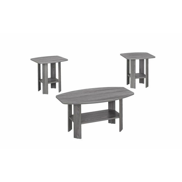 Simple 3-Piece Center Table Set in Gray