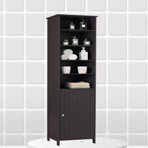 Tall Bathroom Cabinet with 5 Shelves
