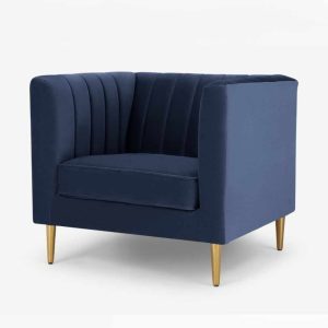 Amicie Channel Tufted Velvet Armchair in UAE