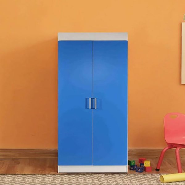 Aqua kids wardrobe in Blue & White Finish