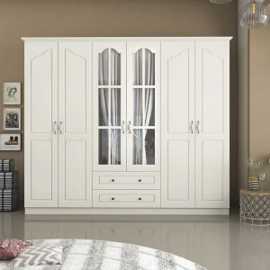 Bozeman 6-Door Wardrobe with Drawer Storage