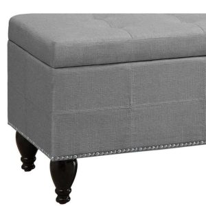 Paragon Upholstered Storage Bench in purple