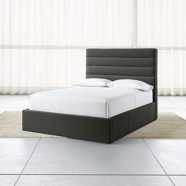 Channel Tufting Upholstered Headboard Bed