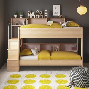 European Ciara Bunk Beds with Shelves