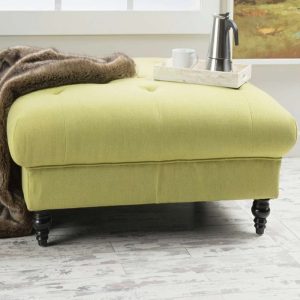 Square Button Tufted Cocktail Ottoman