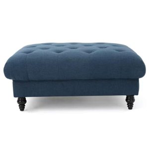 Square Button Tufted Cocktail Ottoman