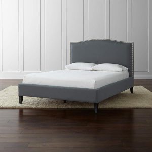 Comfortable Bed with Fabric Upholstered