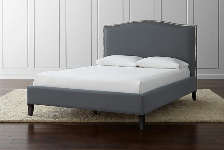 Comfortable Bed with Fabric Upholstered