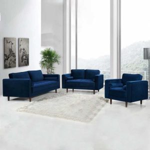 Contemporary Sofa Velvet Fabric Tufted