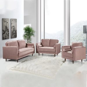 Contemporary Sofa Velvet Fabric Tufted