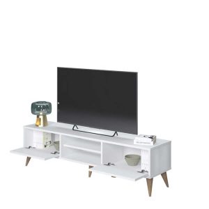 Contemporary Portable TV Stand With Drawers