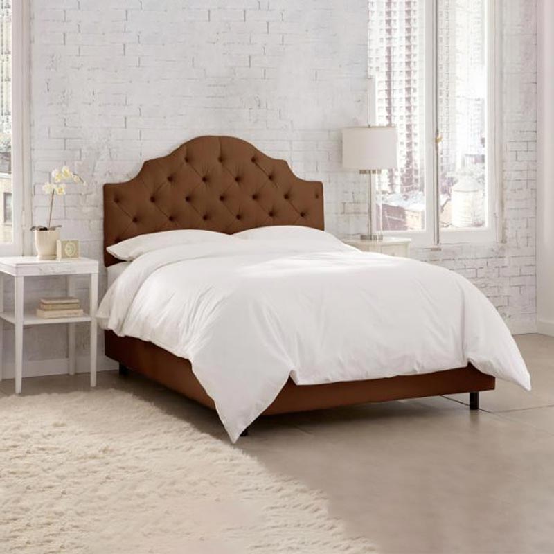 Curved-Headboard-Bed-Velvet-Upholstered-1
