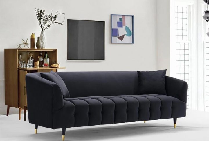 Dagenham’s Round Arm Sofa In Velvet
