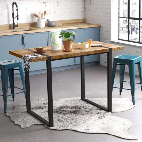 Durable Dining Table with Steel legs