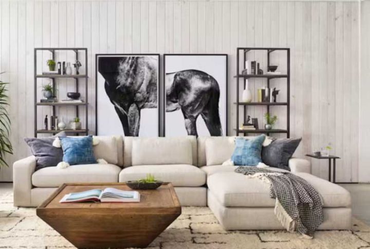 Elissa Modular Sofa With Square Arm and Chaise