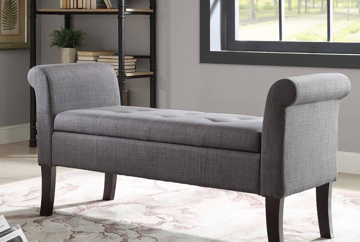 Paragon Charcoal Storage Ottoman Bench