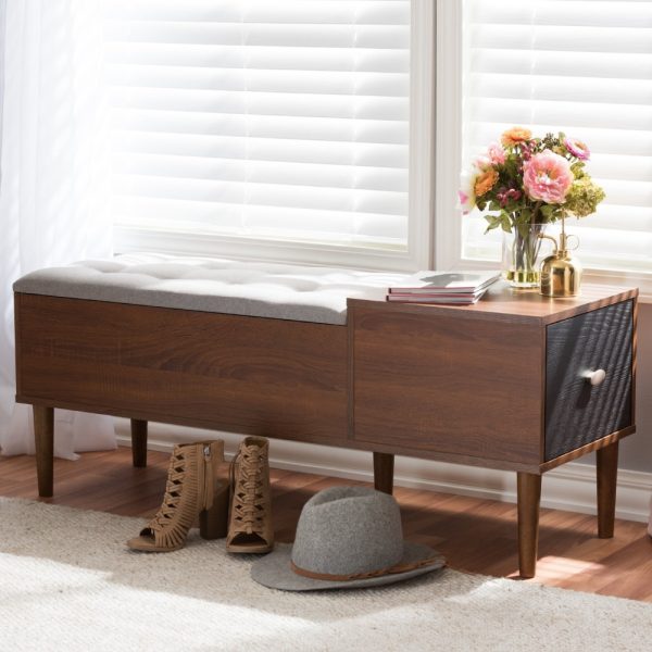 Paragon Mid-century Shoes Storage Bench