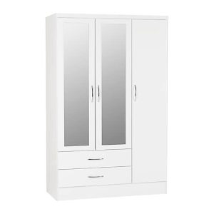 Mirror Door Wardrobe with and Drawer