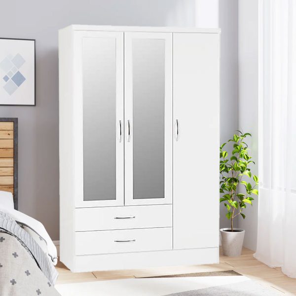 Mirror Door Wardrobe with and Drawer