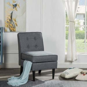 Polyester Fabric Accent Chair with Hidden Storage