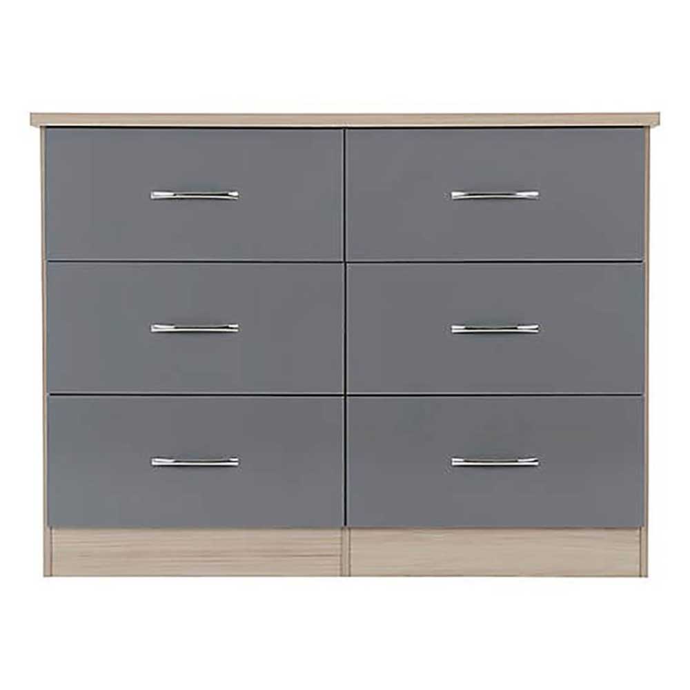 Paragon 6-Drawer Chest in Gray Finishing 1