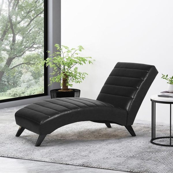 Paragon Chaise Lounge with Channel Upholstered