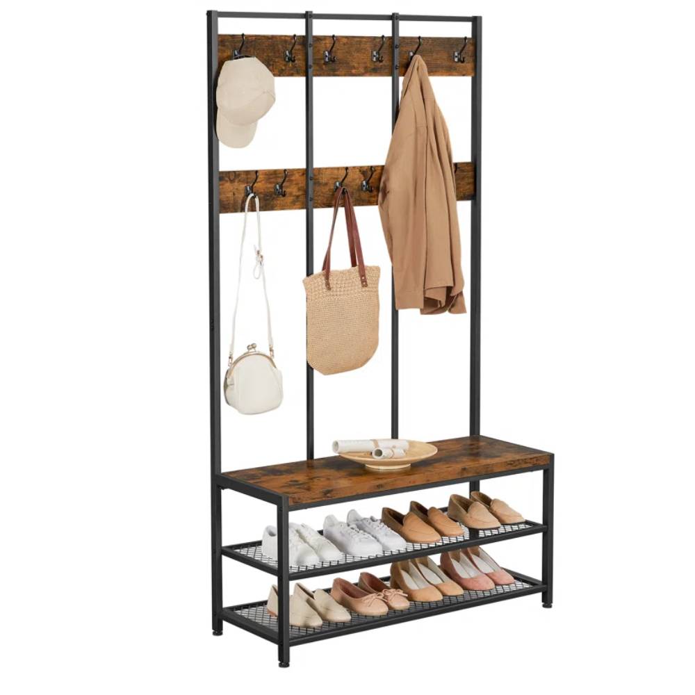Paragon Furniture Hall Tree with Shoe Storage 6