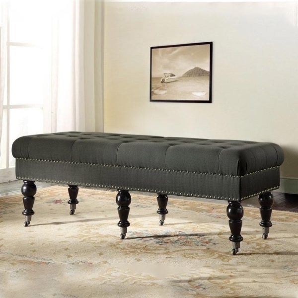 Paragon Settee Ottoman Nailhead Casters