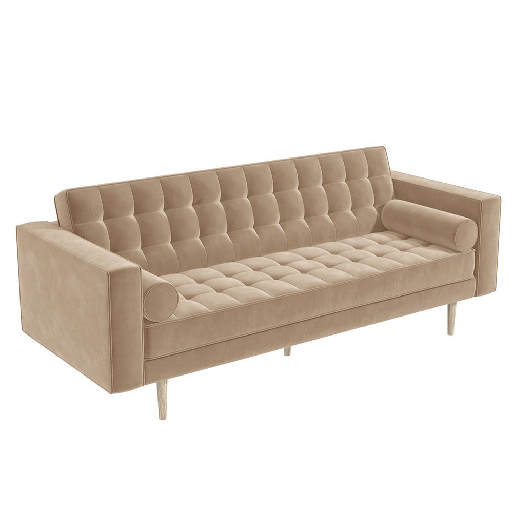 Paragon’s Mid Century Grey Velvet Sofa Set 3