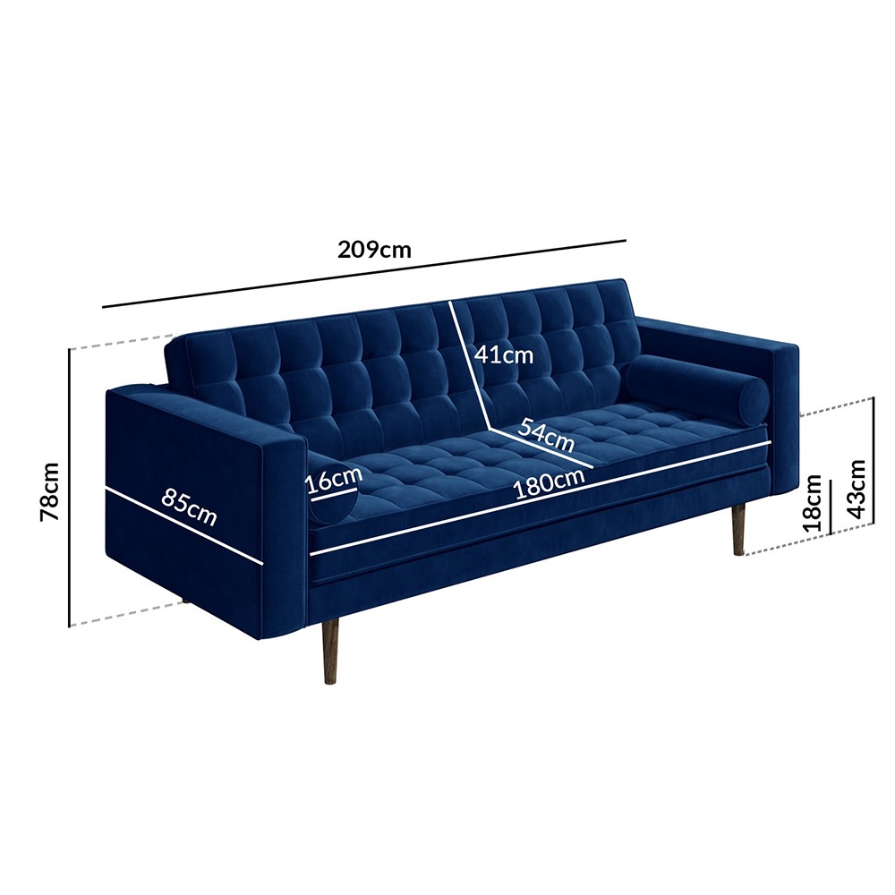 Paragon’s Mid Century Grey Velvet Sofa Set 5