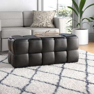 Paragon Rectangle Leather Ottoman