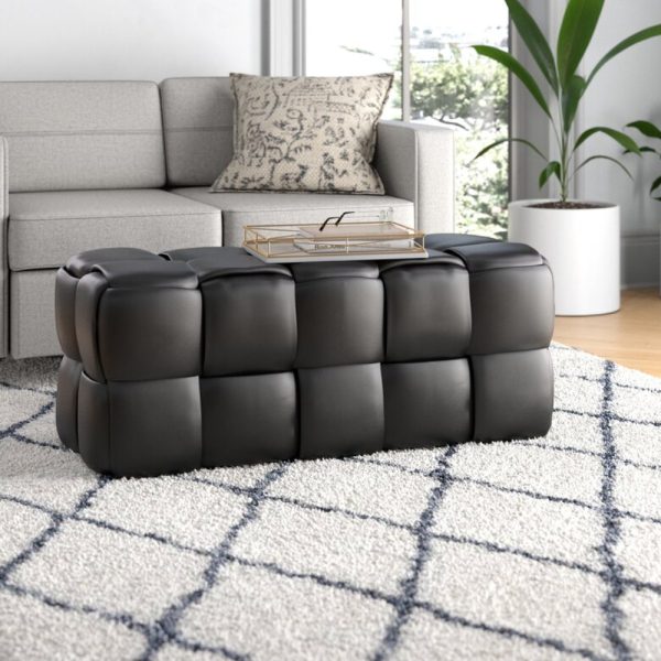 Paragon Rectangle Leather Ottoman