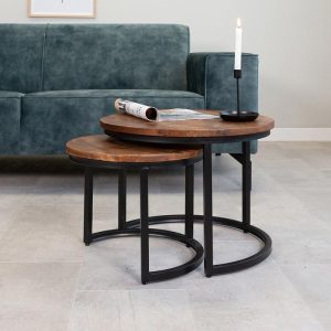 Round Shape Industrial Coffee Table