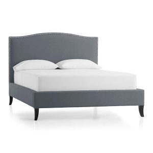 Comfortable Bed with Fabric Upholstered