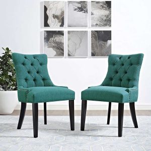 Linen Fabric Upholstered Dining Chair