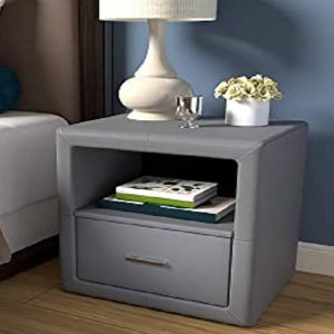 Faux Leather Upholstered Nightstand