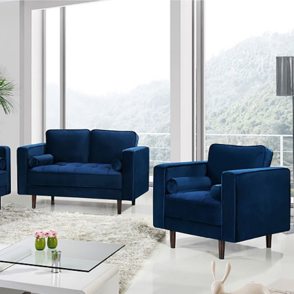 Velvet fabric contemporary tufted sofa Paragon Furniture