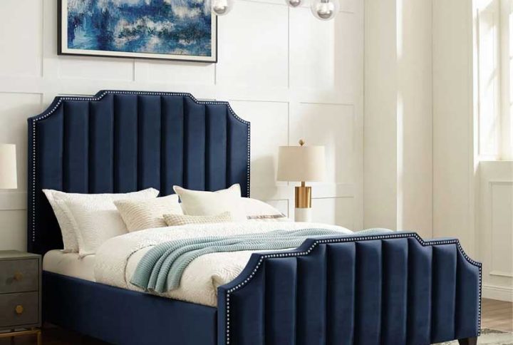 Vertical Tufting Upholstered Bed