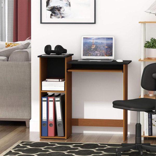 Wooden Computer Study Table with storage shelf