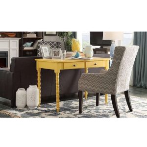 Writing Study Table With Wooden Legs